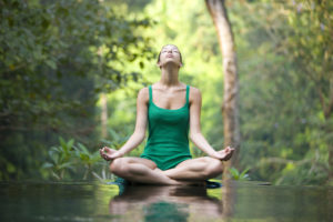 "Woman doing yoga, canon 1Ds mark III"